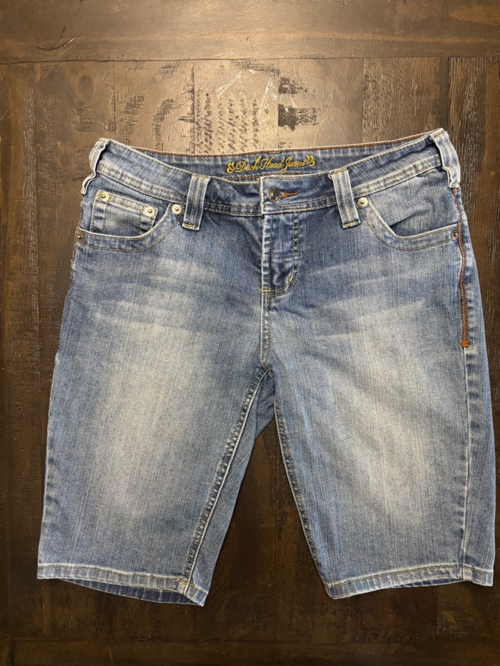 Y2K Duck Head Women's Light Blue Denim Bermuda Shorts